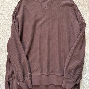 Aerie big chill crew ribbed